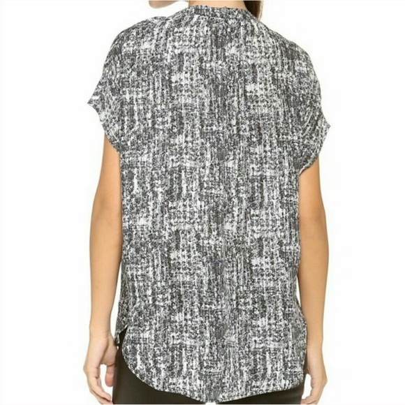 Vince Abstract Printed Silk Tunic Popover - Picture 3 of 8